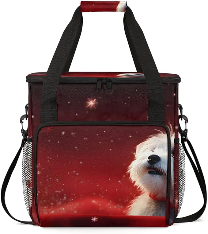 Cute Dog Coffee Maker Carrying Bag Star Portable Travel Storage Tote Bag Compatible with K-Mini or K-Mini Plus Single Serve Coffee Brewer Carrying Case with Multiple Pockets &amp Shoulder Strap
