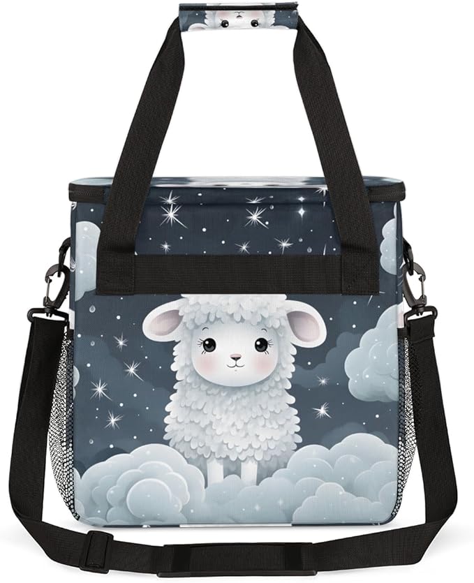 Sheep Cloud Coffee Maker Carrying Bag Dream Sheep Travel Storage Bag Compatible with K-Mini or K-Mini Plus Single Serve Coffee Brewer Carrying Case with Multiple Pockets &amp Shoulder Strap
