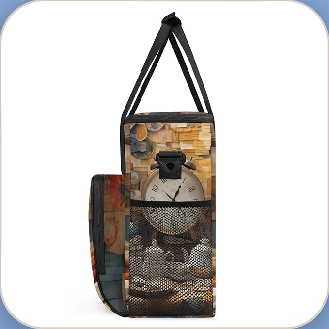 Coffee Time Coffee Maker Travel Bag for Keurig K-Mini/K-Mini Plus Insulated Waterproof Tote with Pockets for K-Cup Portable Single-Serve Brewer Case