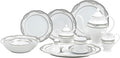 Lorenzo Import Victoria 57-Piece Wavy Porcelain Dinnerware Set