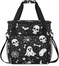 Spooky Ghosts Coffee Maker Carrying Bag Gothic Ghosts Travel Storage Bag Compatible with K-Mini or K-Mini Plus Single Serve Coffee Brewer Carrying Case with Multiple Pockets &amp Shoulder Strap