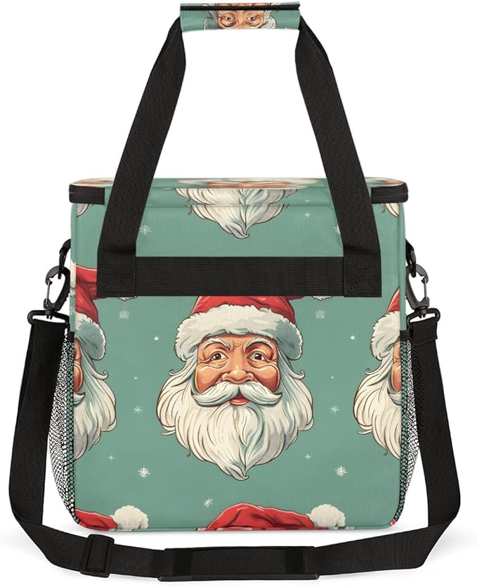 Abstract Santa Claus Coffee Maker Carrying Bag Mystical Santa Claus Travel Storage Bag Compatible with K-Mini or K-Mini Plus Single Serve Coffee Brewer Carrying Case with Pockets &amp Shoulder Stra
