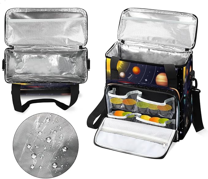 Planet Solar System Universe Coffee Maker Carring Bag Travel Carrying Storage Tote Bag Compatible Plus Portable Single Serve Coffee Brewer Case with Pockets for K-cup Pods