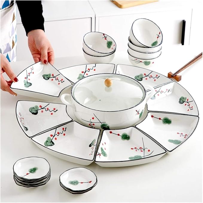 Elegant Dinnerware Set Dinner Plates Bowls Set Luxurious Dinnerware Full Service Set Bpa-Free Dishwasher Safe The Best Gift For Family And Friends