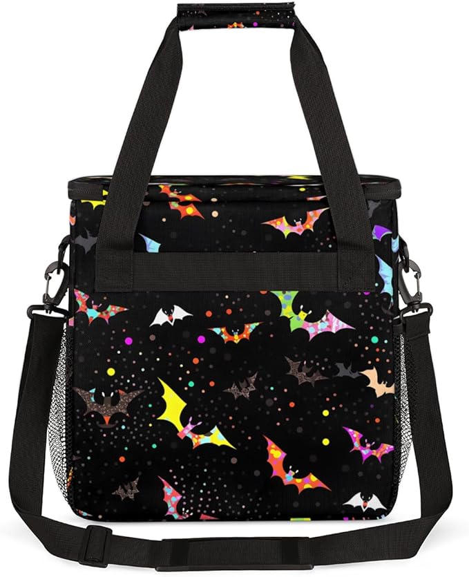 Magical Bat Coffee Maker Carrying Bag Cartoon Bat Travel Storage Bag Compatible with K-Mini or K-Mini Plus Single Serve Coffee Brewer Carrying Case with Multiple Pockets &amp Shoulder Strap