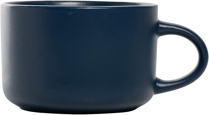10 Strawberry Street Wazee Matte Coupe Dinnerware Set 16 pc Midnight Blue