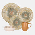 Oxford Contempo Relic Stoneware 20 Piece Dinnerware Set Service for 4