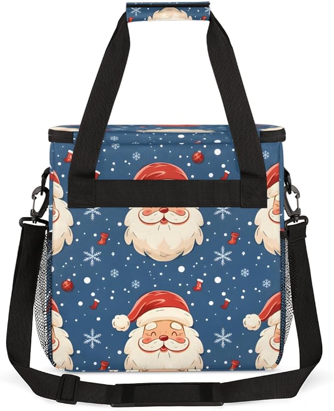 Dreamy Santa Claus Coffee Maker Carrying Bag Portable Travel Storage Tote Bag Compatible with K-Mini or K-Mini Plus Single Serve Coffee Brewer Carrying Case with Multiple Pockets &amp Shoulder Stra