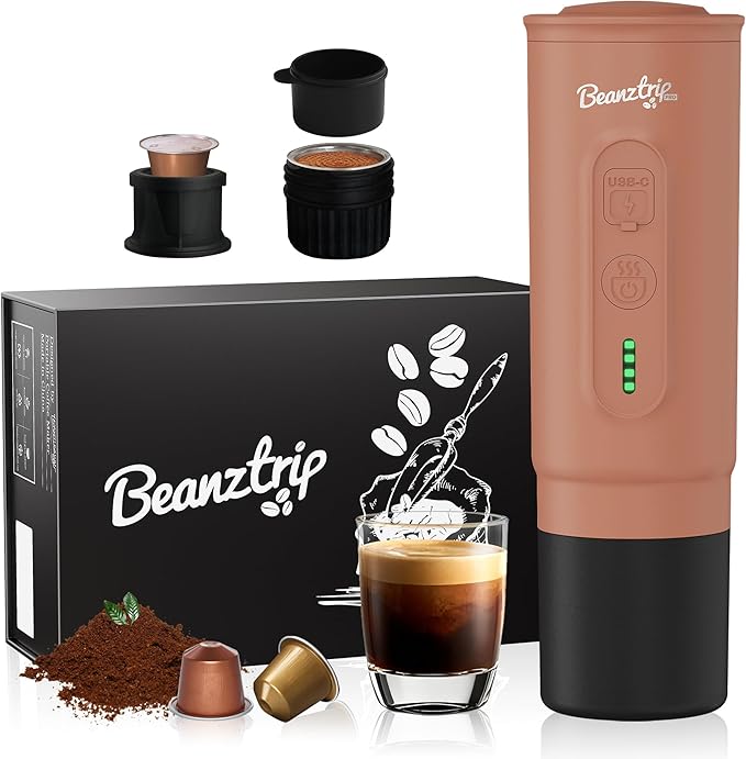 H02 PRO Portable Espresso Maker Mini Electric Coffee Maker Compatible with Ground Coffee &amp NS Capsule Women's Day Gift 20 Bar Travel Espresso Machine with Self-Heating for Camping RV