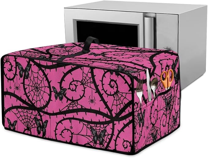 Doojoayie Small Appliance Cover 4 Slice Toaster Cover Bramble &amp Butterfly Print Kitchen Decoration Dust-proof Appliance Protector for Toaster Oven/Kitchen Appliance/Air Fryer