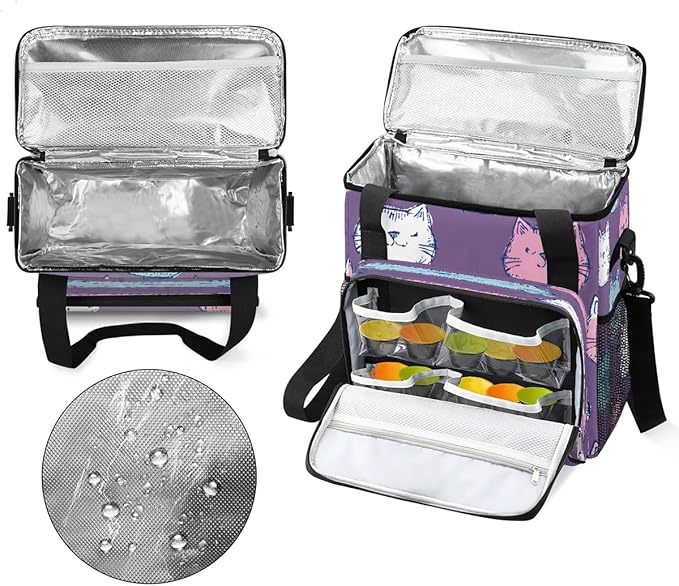 Cute Cats Face Coffee Maker Carrying Bag for Keurig K-Mini or K-Mini Plus Storage Portable Coffee Maker Travel Bag