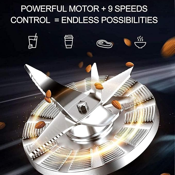 Home Small Ice Crusher Milkshake Smoothie 1000 W Blender High Speed Ice Crusher 2L Home Heating Automatic Cooking Machine