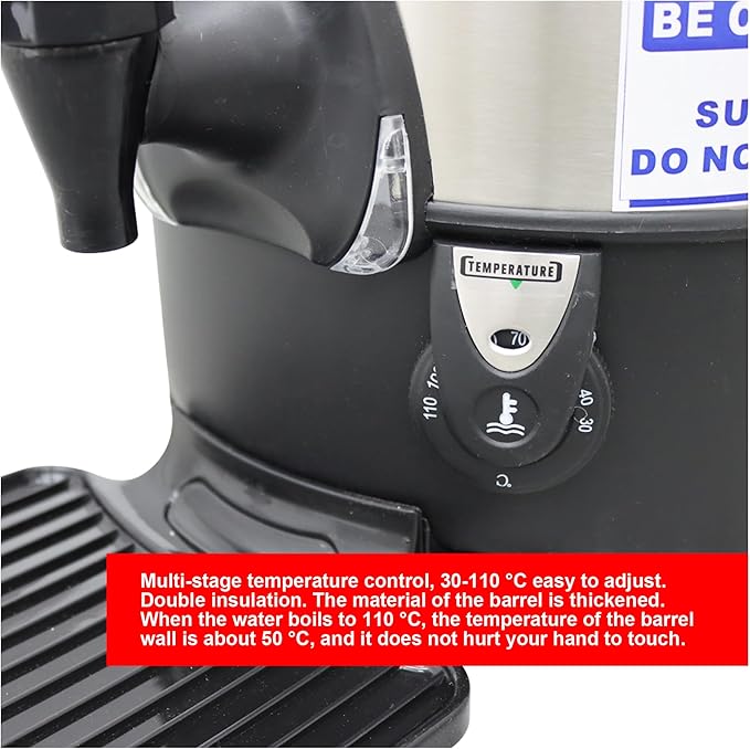 110V Boiling Water Machine 9.7L Hot Coffee Dispenser Coffee Bucket Built-in with Stainless Steel Inner Tank 1500W