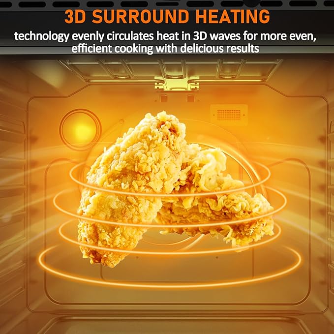 30 Inch Electric Wall Oven 4.8 Cu.ft Built-in Single Convection Oven with Self-Cleaning Broil Bake Safety Lock LED Touch Control for Kitchen Cabinet