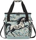 Boho Horse Coffee Maker Carrying Bag Abstract Horse Travel Storage Bag Compatible with K-Mini or K-Mini Plus Single Serve Coffee Brewer Carrying Case with Multiple Pockets &amp Shoulder Strap