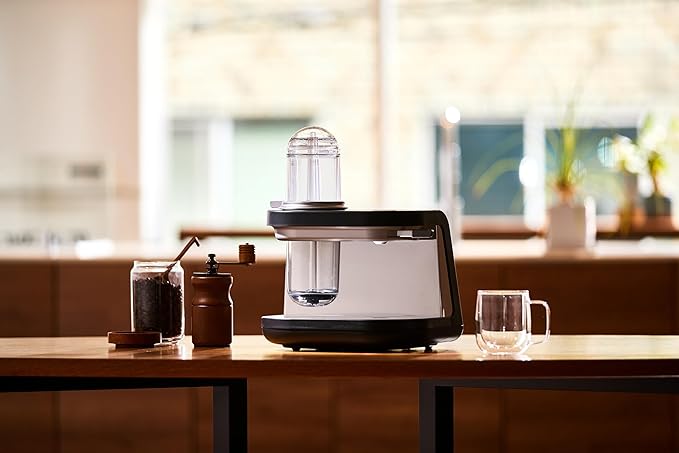 Tiger Siphonysta Brewing Coffee Maker Programmable Single-Serve Siphon Coffee Machine Premium Brewer Stainless Steel-Enhanced Design Black
