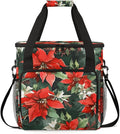 Holly Berry Flowers Coffee Maker Carrying Bag Oil Painting Flowers Travel Storage Bag Compatible with K-Mini or K-Mini Plus Single Serve Coffee Brewer Carrying Case with Pockets &amp Shoulder Strap