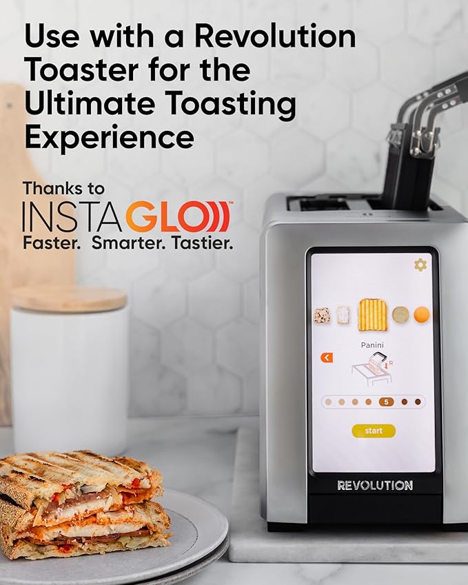 Revolution Toastie Press (Works With All Toasters) Conveniently Toast Delicious Grilled Cheeses Quesadillas and Paninis in Your Toaster