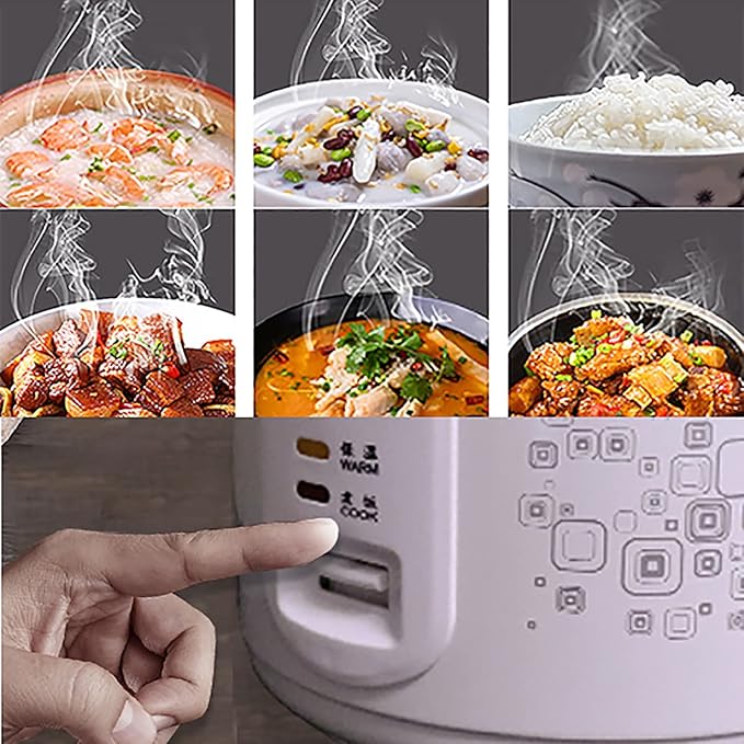 Rice Cooker 3/4/5L Large Capacity Alloy Aluminum Black Crystal Non-Stick Inner Pot for Family Dormitory for 3~8 People Rice Cooker(3l)