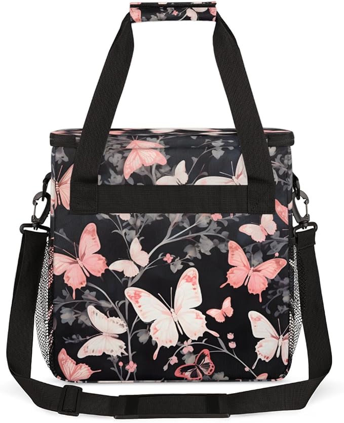 Abstract Butterfly Coffee Maker Carrying Bag Graffiti Butterfly Travel Storage Bag Compatible with K-Mini or K-Mini Plus Single Serve Coffee Brewer Carrying Case with Pockets &amp Shoulder Strap