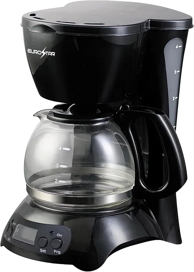 EUROSTAR CM720BT 4-Cup Programmable Coffeemaker Black