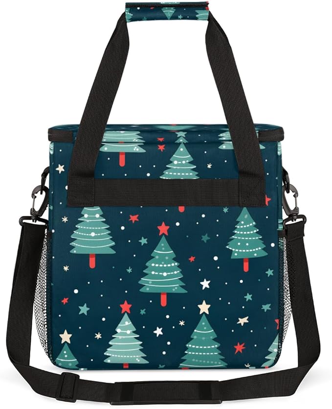 Christmas Tree Coffee Maker Carrying Bag Abstract Tree Travel Storage Bag Compatible with K-Mini or K-Mini Plus Single Serve Coffee Brewer Carrying Case with Multiple Pockets &amp Shoulder Strap