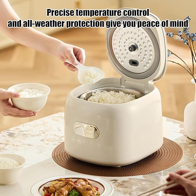 Rice Cooker 2.5L Small Rice Cooker 8-In-1 Multi-cooker with Non-stick Pot 24H Keep Warm &amp Delay Timer