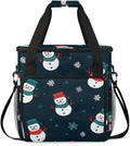 Christmas Snowman Coffee Maker Carrying Bag Oil Painting Snowman Travel Storage Bag Compatible with K-Mini or K-Mini Plus Single Serve Coffee Brewer Carrying Case with Pockets &amp Shoulder Strap