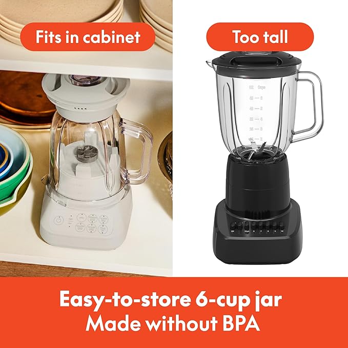 bella 10 Speed Countertop Blender Juicer &amp Smoothie Maker Fits-anywhere™ Kitchenware Slim Flip &amp Store Design Dishwasher Safe 48oz Capacity Pitcher &amp Lid Stainless Steel Blade 450 Wa