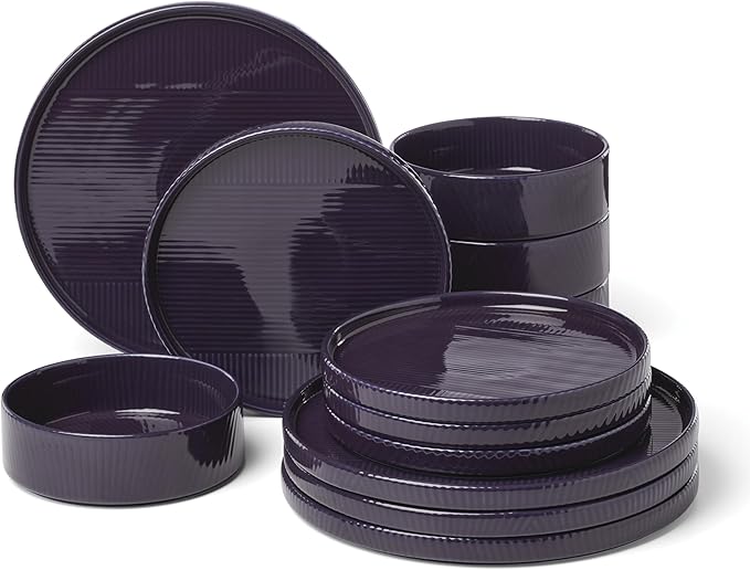 Lenox 897798 Modulus 12-Piece Dinnerware Set Nightshade