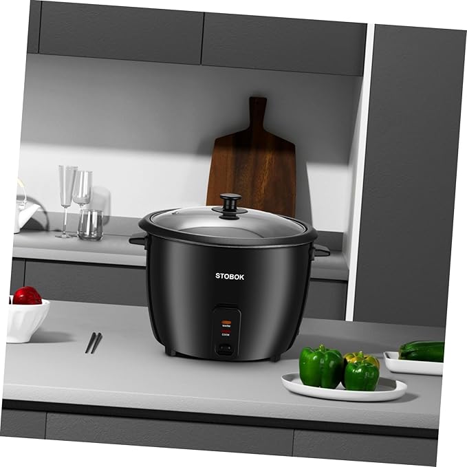 Unomor Electric Rice Cooker with Clear Lid Compact Portable Stew Pot with Keep Warm Function Easy Single Serve Rice Cooker for Home Dorm and Camping US Plug
