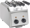 2 Slice ToasterStainless Steel Toaster with 2 Slice Wide Slot 600W per Slot for Energy Efficiency with SUS 304 Tongs 8 Minutes Timer Removable Crumb Tray For Home and Commercial Use