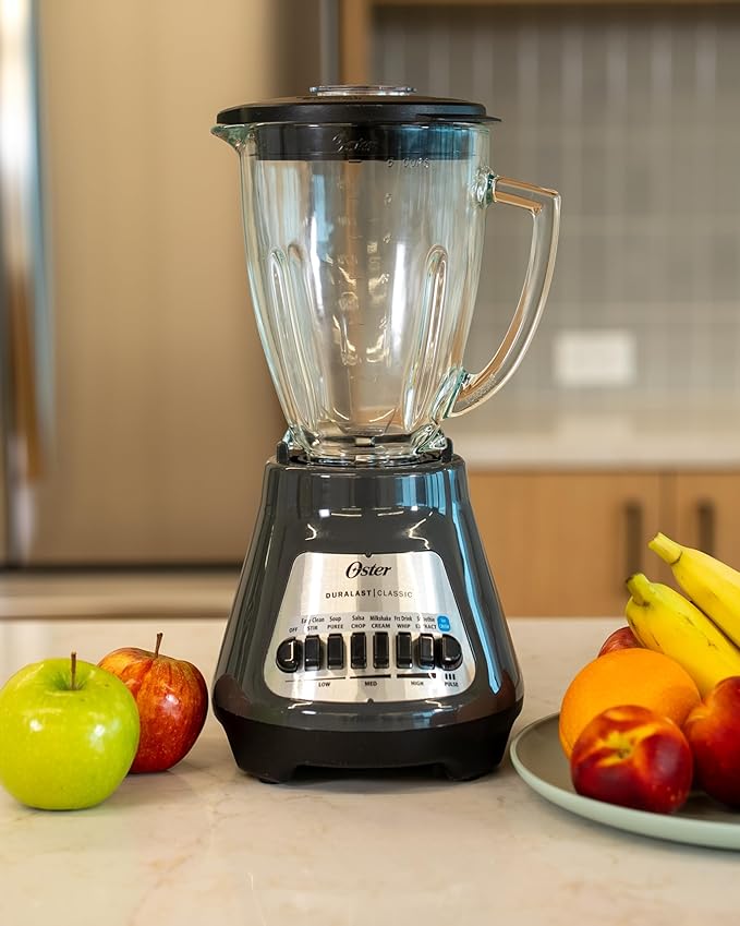 Oster® Classic Series 8-Speed Blender with 6-Cup Glass Jar Gray