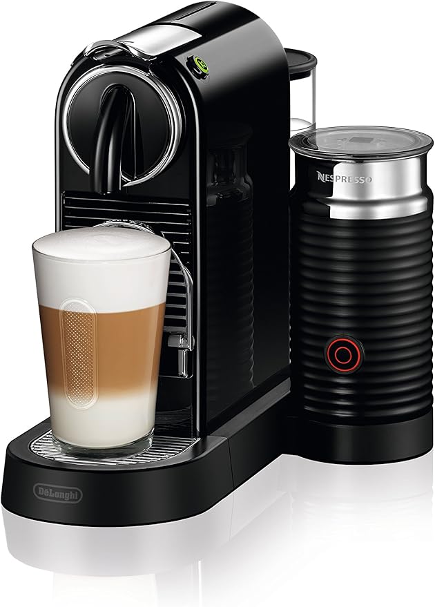 Nespresso CitiZ Coffee and Espresso Machine by De'Longhi with Milk Frother Black 9.3 x 14.6 x 10.9 inches