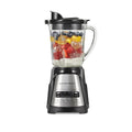 Hamilton Beach Power Elite Wave Action Blender For Smoothies 40 Oz Glass Jar 12 Functions Including Puree Crush Ice 700 Watts - Black (58148A)