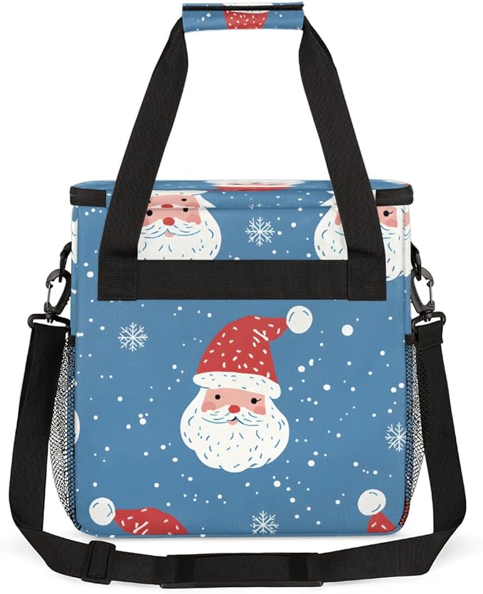 Mystical Santa Claus Coffee Maker Carrying Bag Christmas Santa Claus Travel Storage Bag Compatible with K-Mini or K-Mini Plus Single Serve Coffee Brewer Carrying Case with Pockets &amp Shoulder Str