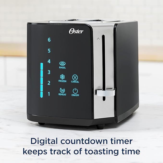 Oster Blender | Pro 1200 with Glass Jar + Oster 2-Slice Toaster Touch Screen