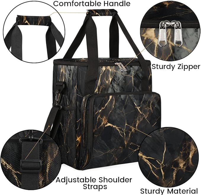 Marble Classic Patterns Coffee Maker Carrying Bag for Keurig K-Mini or K-Mini Plus Storage Portable Coffee Maker Travel Bag