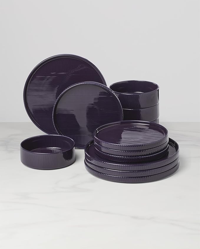 Lenox 897798 Modulus 12-Piece Dinnerware Set Nightshade