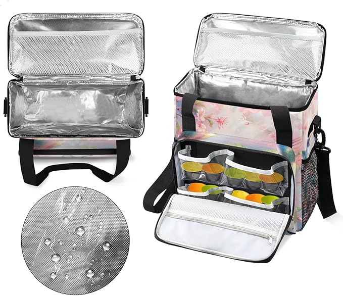 Coffee Maker Carrying Bag Hummingbird Floral Single Cup Coffee Maker Travel Bag Compatible with Keurig K-Mini or K-Mini Plus Portable Storage Bag with Shoulder StrapAZ-201