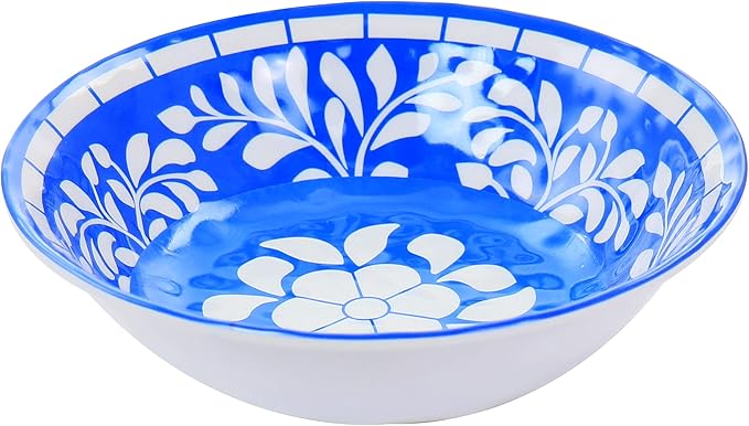 Elama ELM N Elly Collection Melamine Dinnerware Set 12 Piece Blue (ELM-ELLY-N)