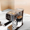 Fully Automatic Coffee Machine 20 Bar Pressure Touchscreen Control Adjustable Temperature Quick Heating Removable Water Tank Milk Frother Stainless Steel for Home Kitchen