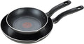 T-Fal Initiatives Non Stick Fry Pan 2 Piece Set 8.5 10 Inch Oven Broiler Safe 350F Cookware Kitchen Cooking Set Skillets Frying Pans Egg Pan Omelet Pan Pots and Pans Dishwasher Safe Black