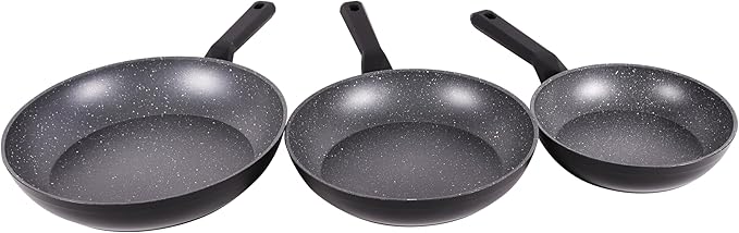 Serenk Pots and Pans Set Stainless Steel Non Stick 7 Pieces Non Toxic Cokware Induction Cookware w/Pots &amp Pans &amp Saucepans Cooking Sets Pots and Pans (Fryin Pan Set 3 Pc)