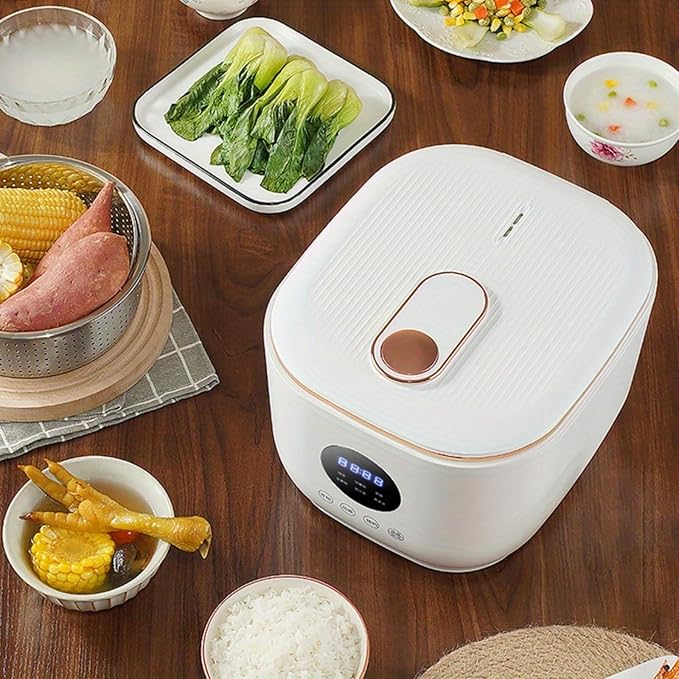 Multi Electric Rice Cooker 3L Smart Rice Cooker with 24H Reservation &amp 8H Keep Warm Function For Rice Porridge Soup White