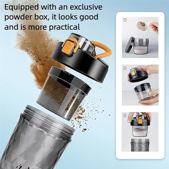 ProBlend One-Touch Electric Shaker - Portable Protein Blender Cup USB Rechargeable 22oz Smooth Mixing for Gym Weight Loss Includes Powder Box (Pink)