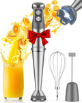 KOIOS Immersion Blender 1000W Anti-scratch 3-in-1 Hand Blender Upgraded 12 Speed Stainless Steel Blade Stick Blenders with Turbo Mode Whisk and Milk Frother Non-BPA