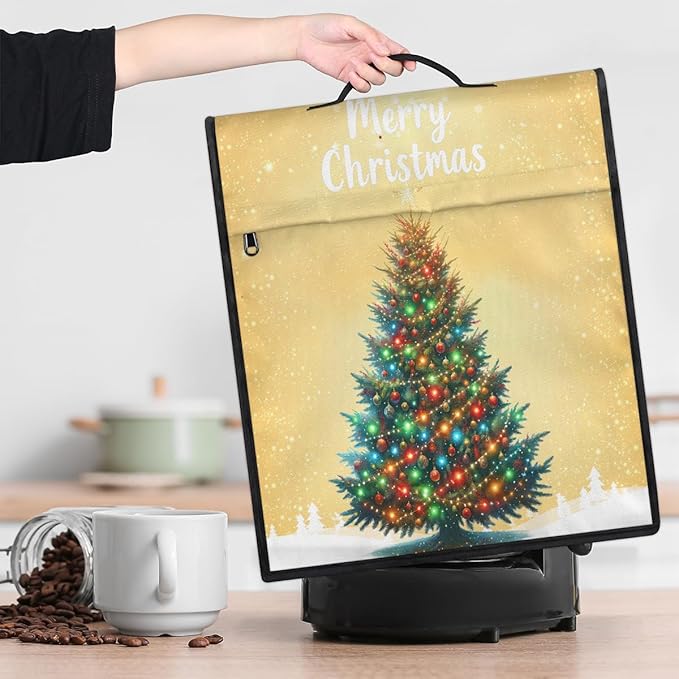cfpolar Kitchen Aid Mixer Cover Compatible with 6-8 Quarts Christmas Tree Xmas Stand Mixer Cover Kitchen Aid Mixers Accessories Appliance Organizer Bag Dust Covers with Zipper Pocket