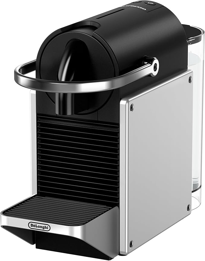 De′Longhi Nespresso Pixie EN127.S Fully Automatic Coffee Machine One-Button Coffee Machine with Multi-Function Welcome Set Included Compact Design 19 Bar Pressure 1260W Silver