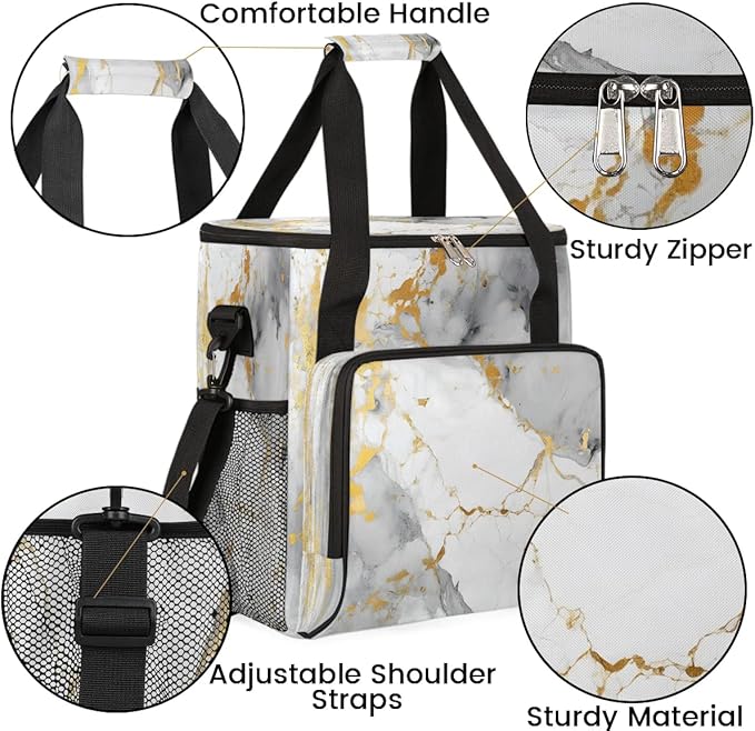 Pattern Classic Marble Coffee Maker Carrying Bag for Keurig K-Mini or K-Mini Plus Storage Portable Coffee Maker Travel Bag